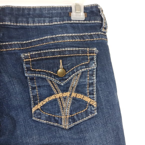 KUT from the Kloth Women's Kate Low Rise Crop Jeans Size 12 So Low Embroidered - Picture 3 of 15